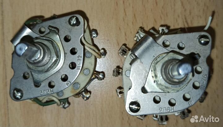 Переключатели поворотные ползунковые галетные