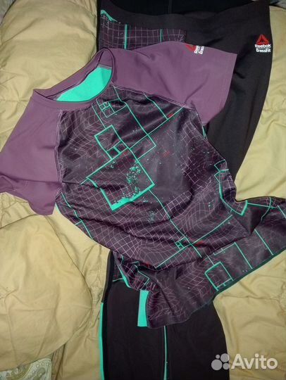 Костюм для фитнеса спорта, reebok