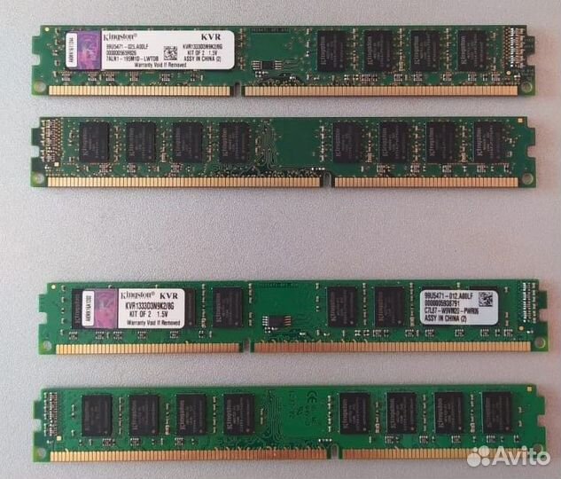 DDR3 KIT 16Gb (4+4 и 4+4) Kingston цена за штуку