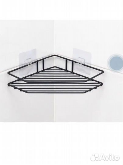 Угловая полка для ванной металическая новая
