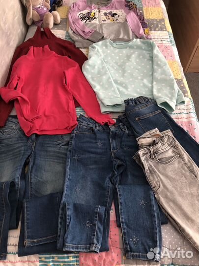 Фирменные вещи пакетом на девочку 134 140