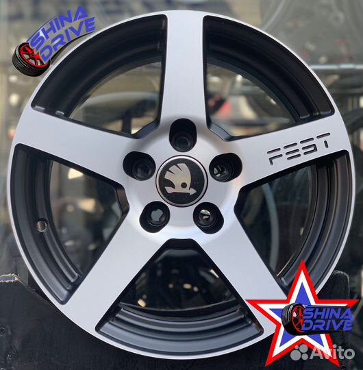 Диски VAG R15 5x100 Black Groove Polo Rapid