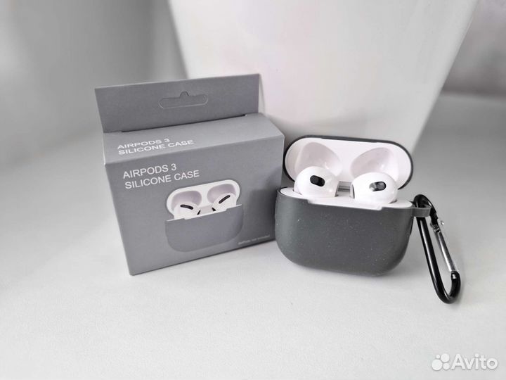 Чехол для наушников AirPods 3 с карабином