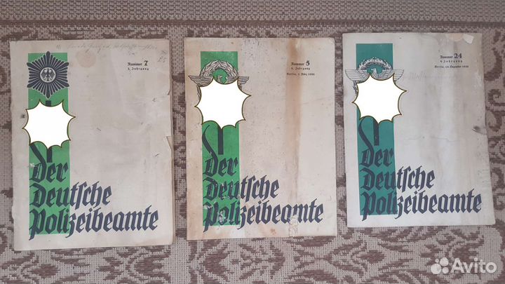 Журналы Die Deutsche Polizeibeamte Германия 30-е г