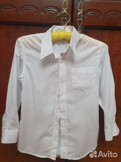 Рубашка для мальчика белая 134