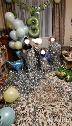 Бумажное шоу для дня рождения серебро