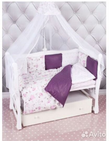 Балдахин, держатель и 12 подушек - бортиков