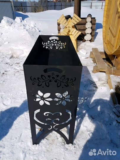 Мангал ажурный резной