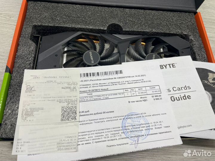 Видеокарта gigabyte GeForce RTX 2060 windforce OC