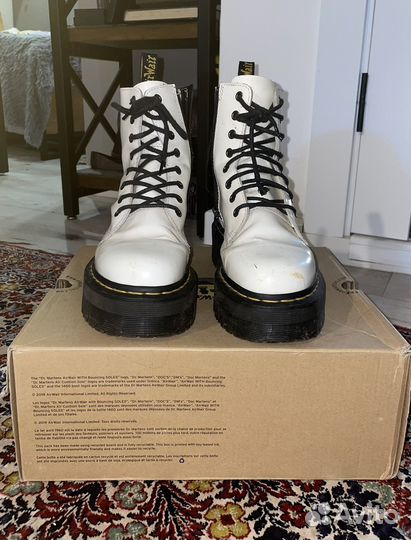 Dr Martens белые 1460 Jadon без меха