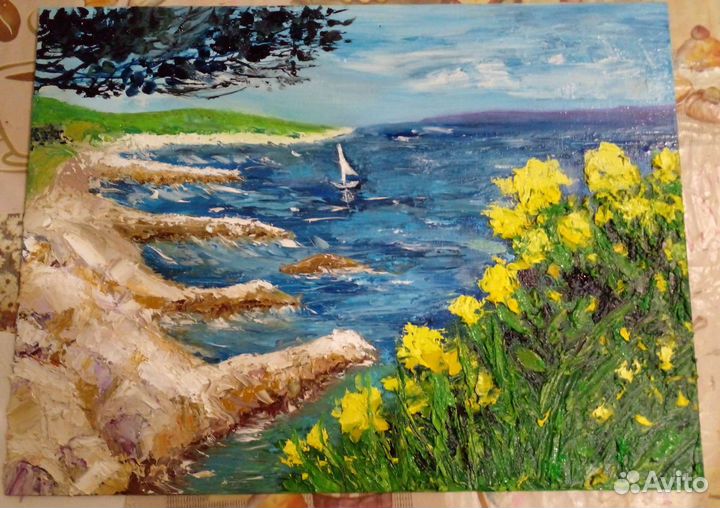 Картина маслом. Лазурный берег
