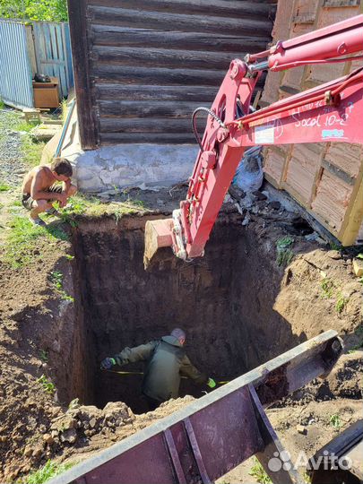 Услуги мини экскаватора Септик Водопровод