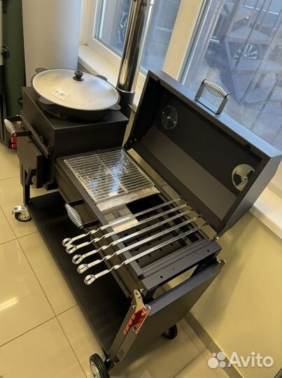 Мангал 4в1 печь, мангал, барбекю, коптильня