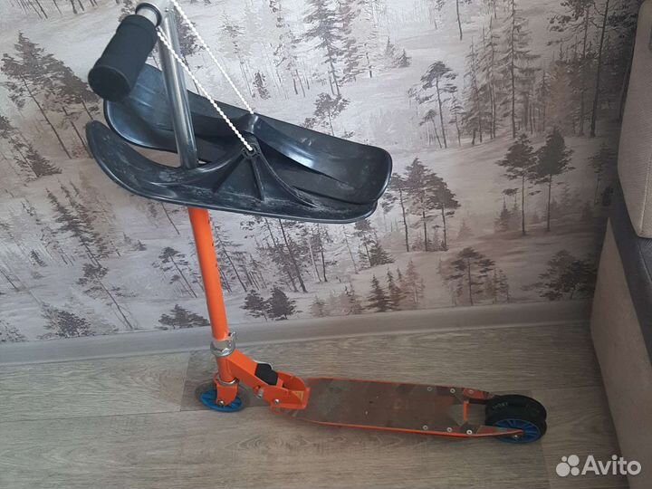 Самокат снегокат 2 в 1