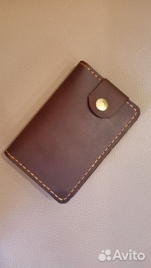 Обложка из натуральной кожи для пропуска