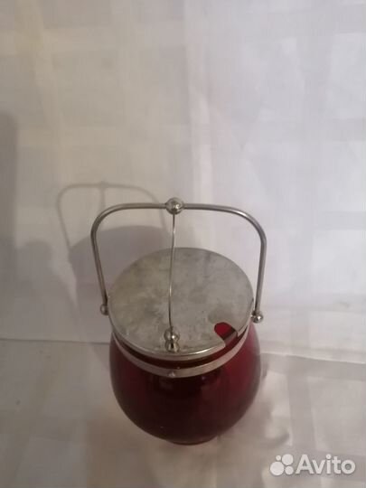 Сахарница цветное стекло СССР. Винтаж