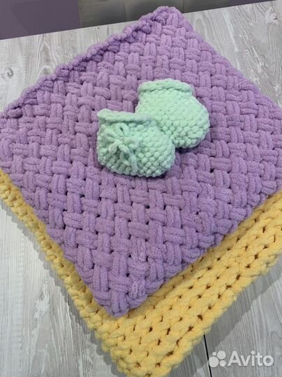 Плед детский плюшевый