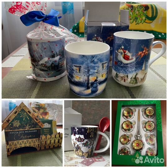 Новогодние кружки и ёлочные игрушки