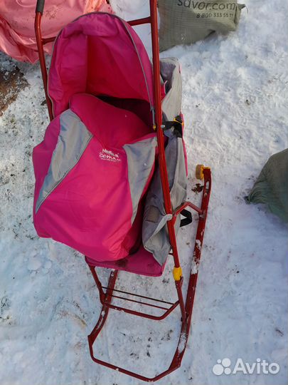 Детские санки коляска бу