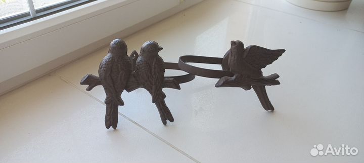 Прихваты для штор Птички (чугун)