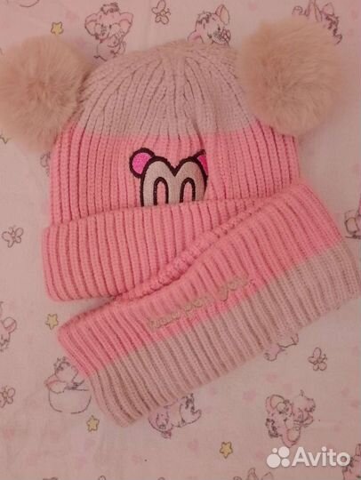 Комплект шапка, шарф