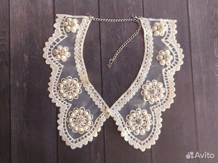 Воротник кружево с жемчужинками Дива Diva