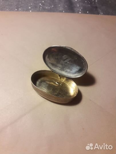 Таблетница,мушница серебро 84 пробы шз эмаль