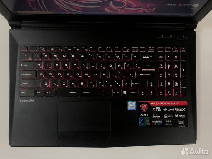 Мощный игровой ноутбук MSI core I7/GTX1050M/16,0GB