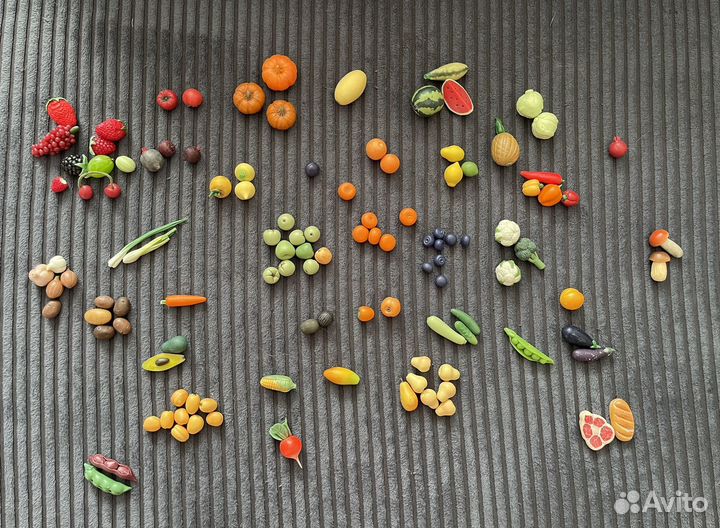 Овощи и фрукты из полимерной глины