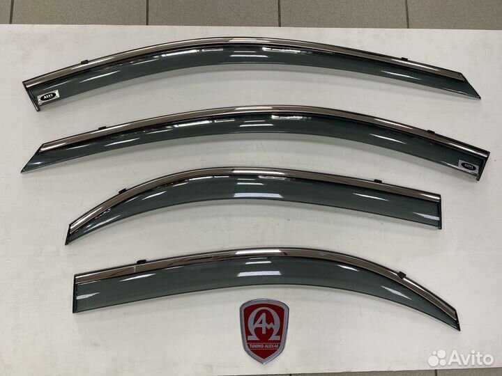Дефлектора на окна с молдингом Kia Cerato 2012+