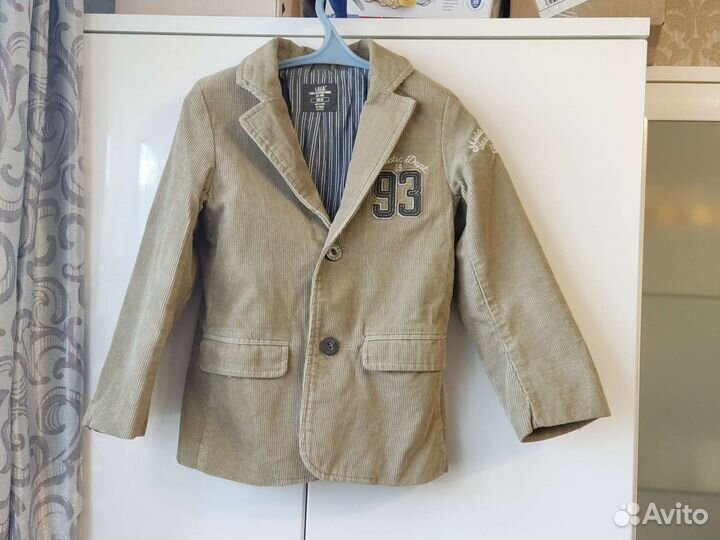 Пиджаки вельветовые 116 см