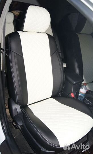 Авточехлы из экокожи Ромб KIA Cerato 2 Автопилот