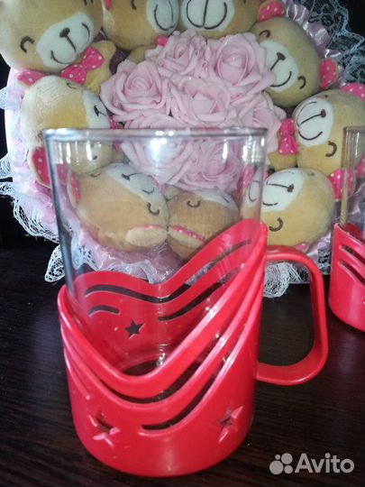 Стаканы с подстаканниками