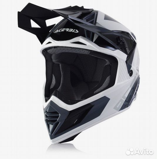 Кроссовый шлем Acerbis X-track White/Black Glossy