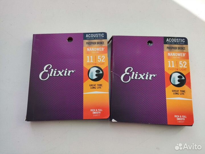 Струны для гитары elixir 16027 nanoweb оригинал