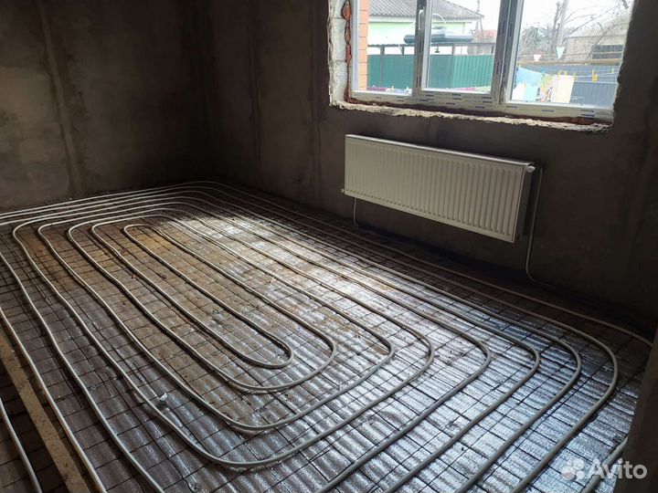 Монтаж отопления, водоснабжения. Теплый пол