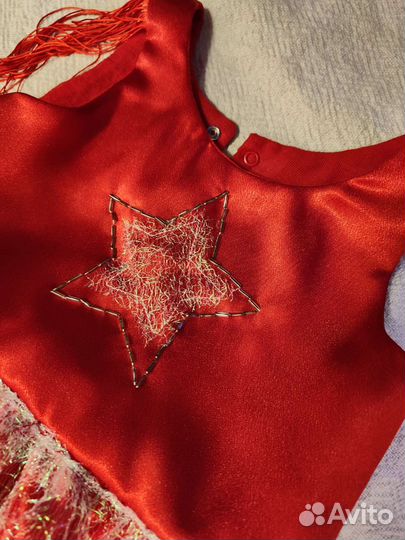 Нарядное красное платье для девочки 98 104