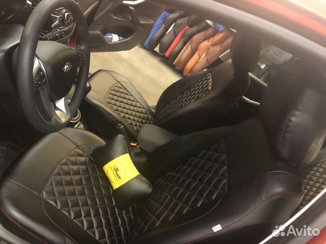 Авточехлы в ромб Лада Веста