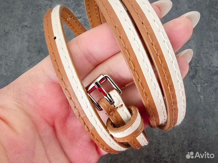 Ремень (пояс) женский кожаный тонкий новый