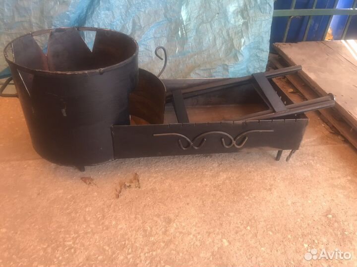 Мангал с печью под казан 3 мм толщина