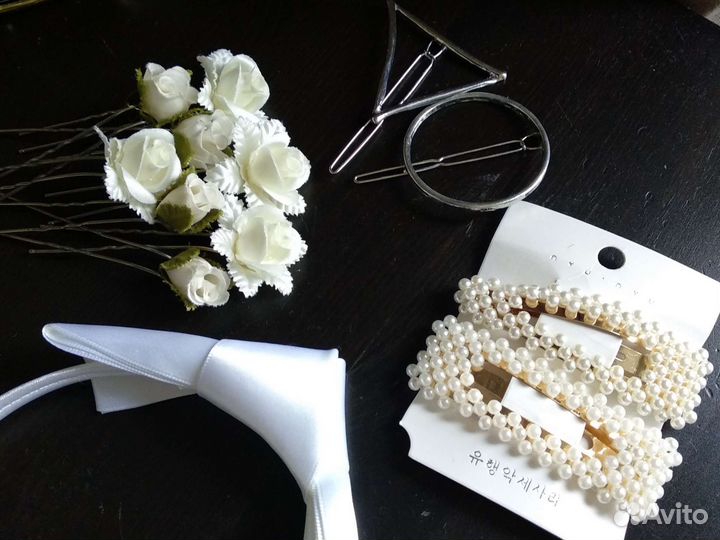Аксессуары для волос шпильки ободок заколки жемчуг