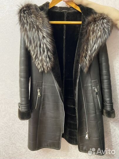 Женская кожаная дубленка