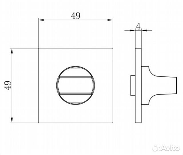 Завертка сантехничеcкая archie verge черный