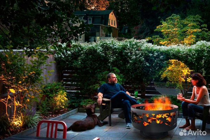 Костровая чаша рисунок леса 600мм высота 25см