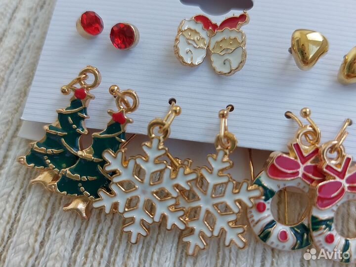 Серьги новогодние