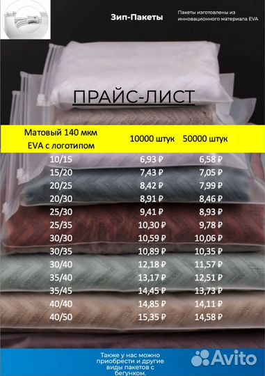 Матовые пакеты 140 мкм Zip-Lock с бегунком