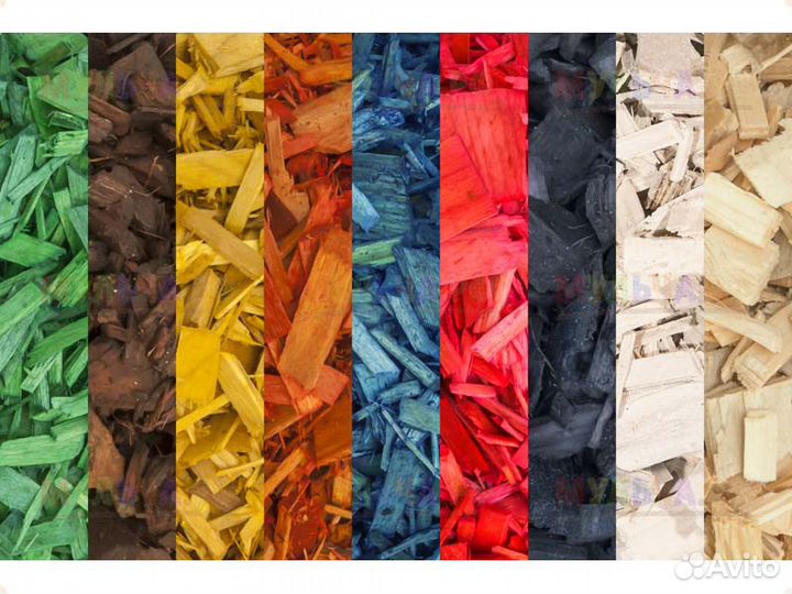 Щепа древесная декоративная цветная