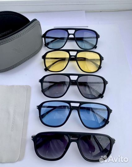 Очки Emporio armani aviator черные