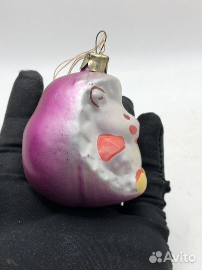 Елочная игрушка СССР подвеска Ежик