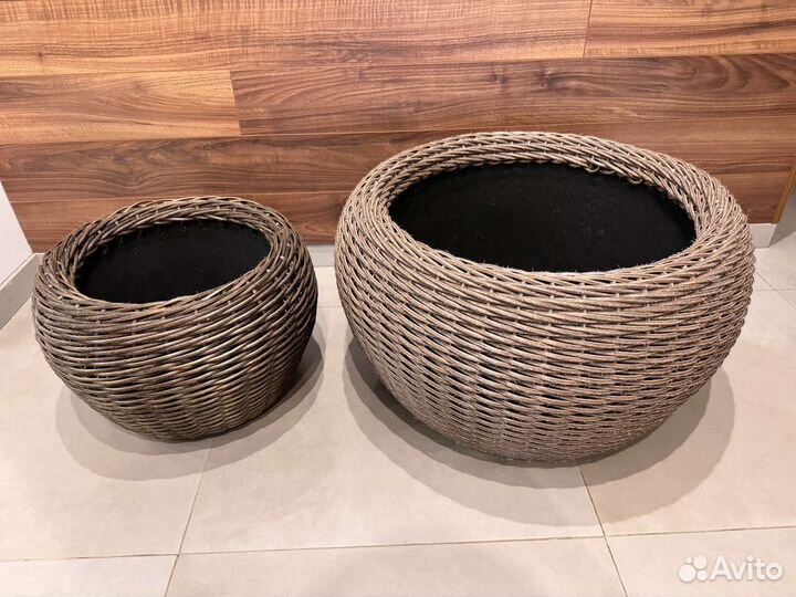 Кашпо из ротанга